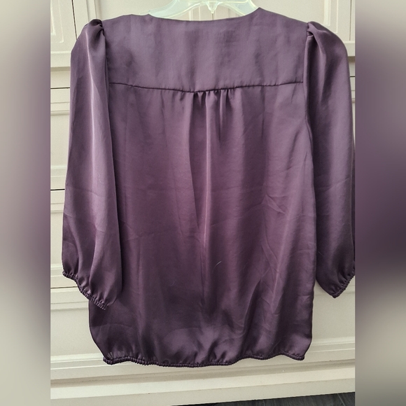 LOFT NWT Women's Dark Purple Blouse - Picture 4 of 6